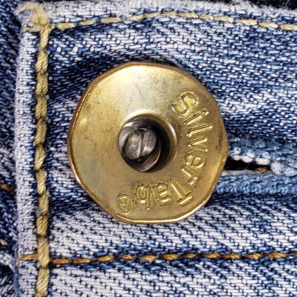 Levis Silvertab Jeans Mens 33x34 Blue Loose Straight Leg Distressed Baggy - Picture 4 of 12